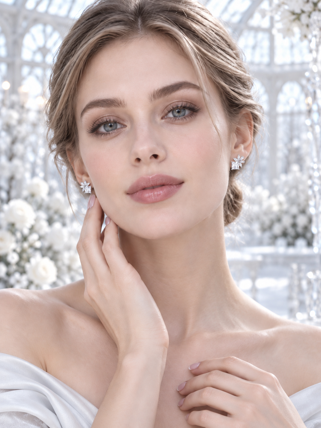 Starlit Blossom Stud Earrings
