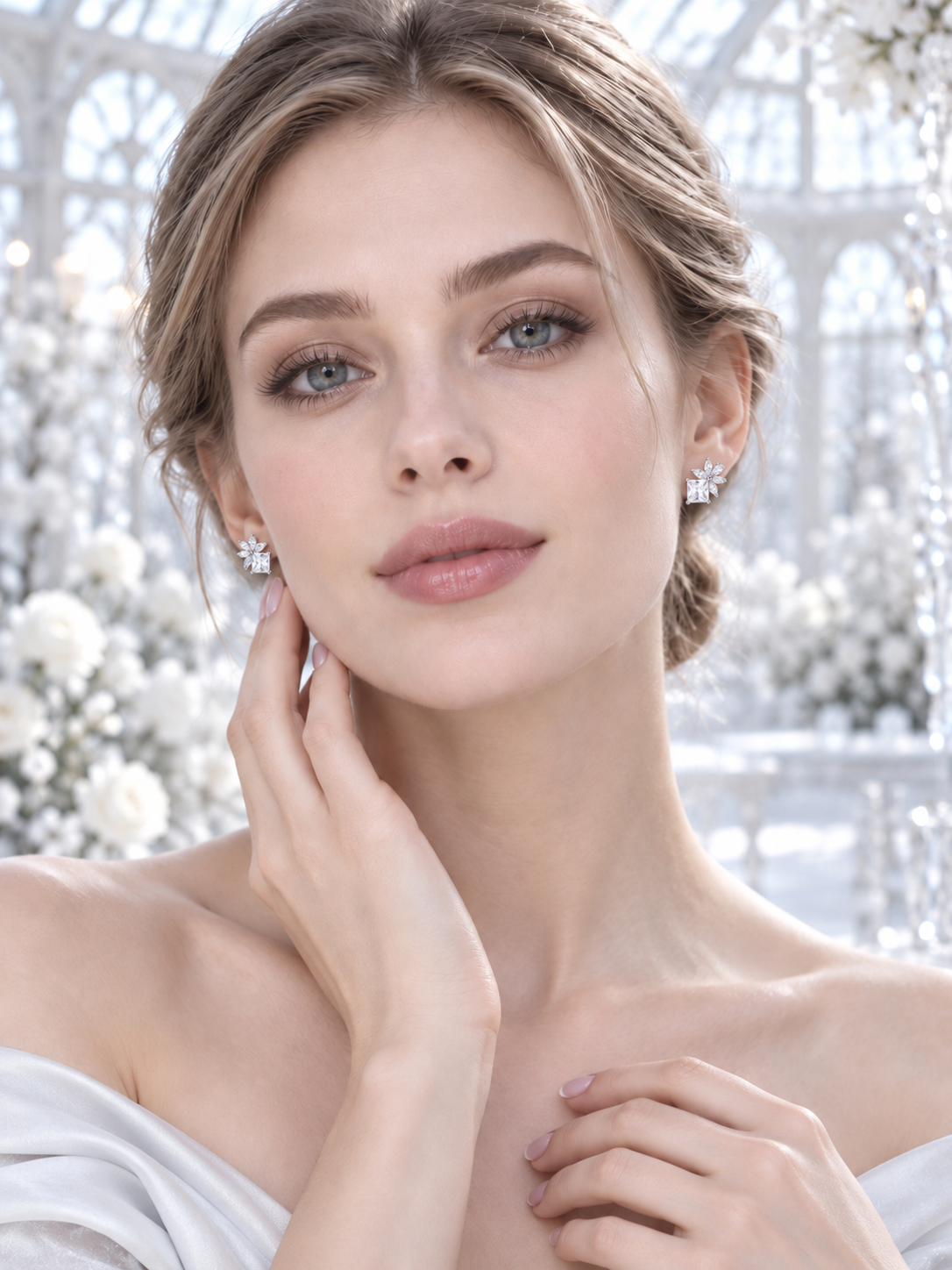 Starlit Blossom Stud Earrings
