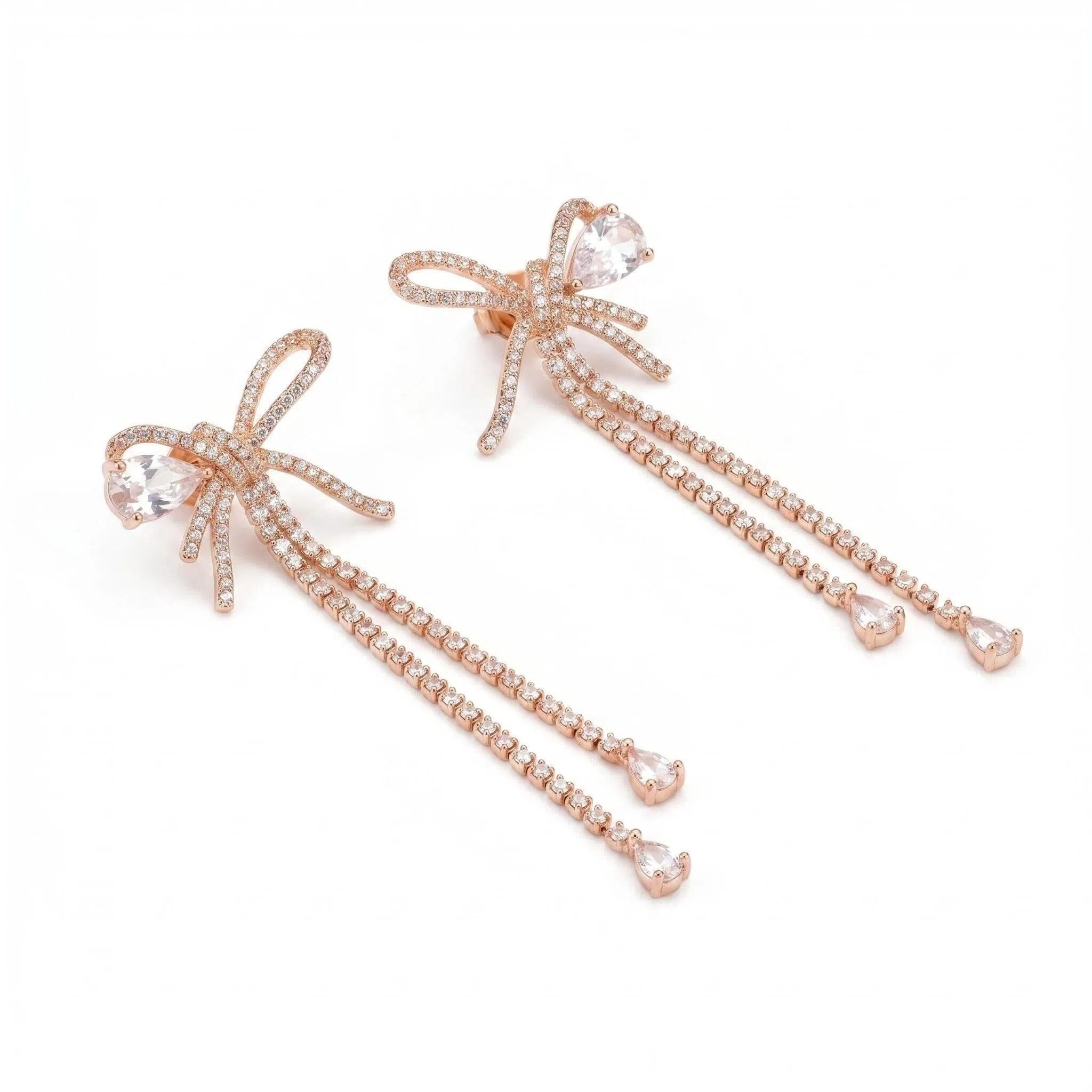 Rose Starlight Bow Earrings