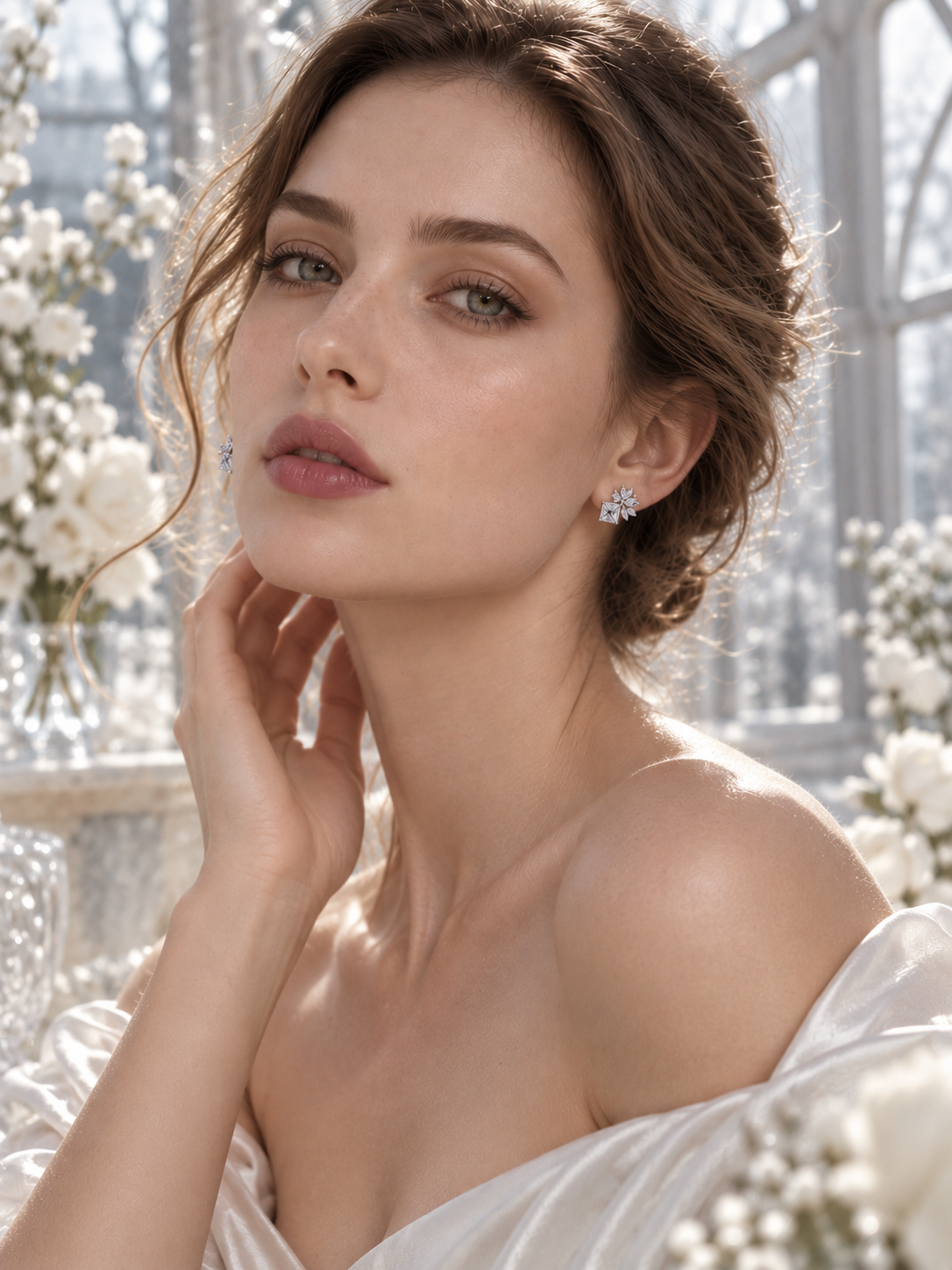 Starlit Blossom Stud Earrings