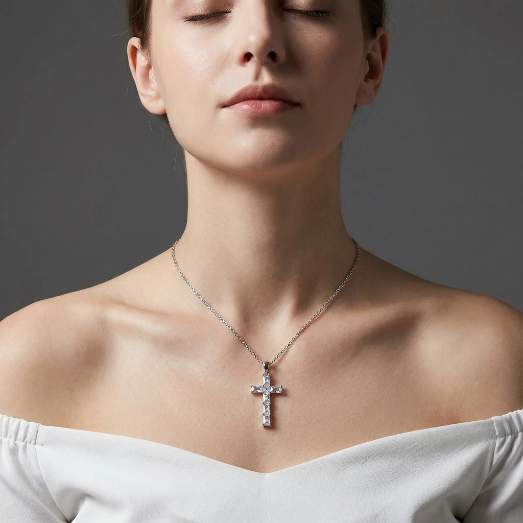 Starlight Cross Pendant Necklace