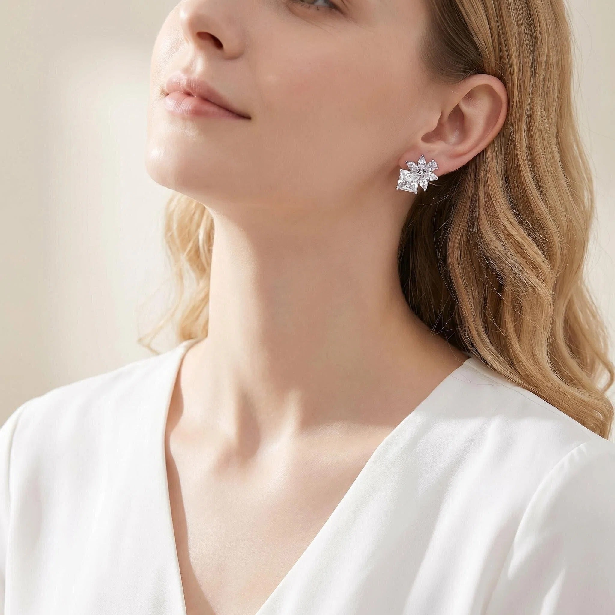 Starlit Blossom Stud Earrings