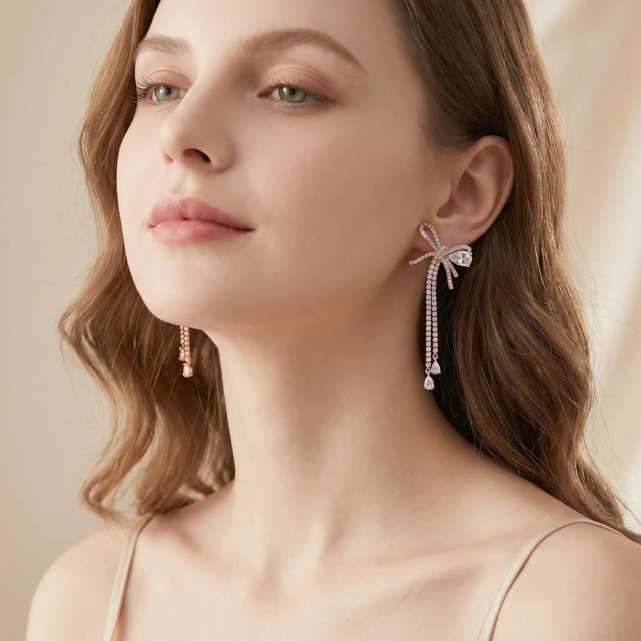 Rose Starlight Bow Earrings