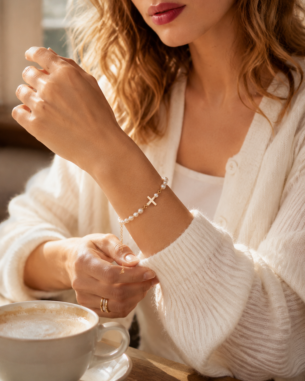 Shattered Stars · Sacred Light Pearl Bracelet