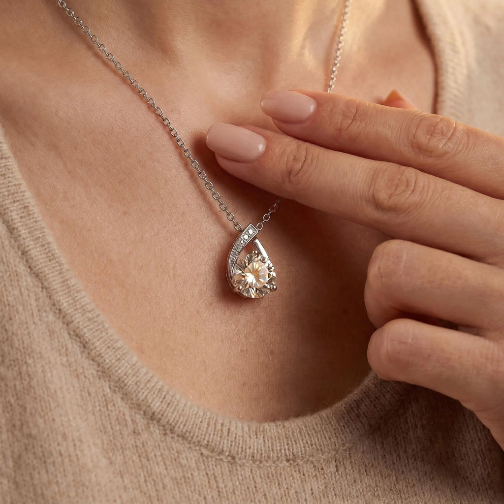 Starlight Dewdrop Pendant Necklace