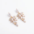 Golden Starlit Leaf Earrings